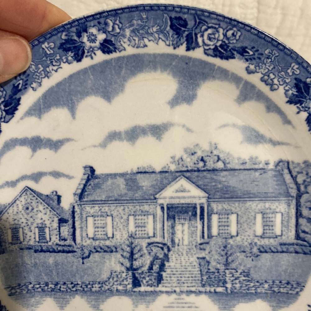 Old English Staffordshire Ware blue historical battlefield plate - Picture 5 of 8